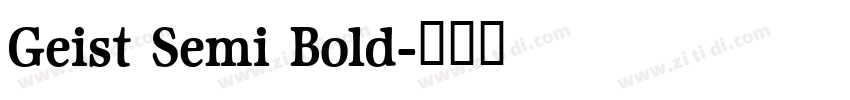 Geist Semi Bold字体转换